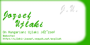 jozsef ujlaki business card